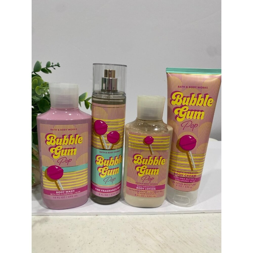 Bath & Body Works New “Bubble Gum Pop” New 4 Pc Body Care Set